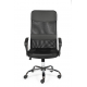 Кресло офисное / Директ / (black) черная экокожа + черная сетка2