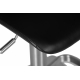 Стул барный DOBRIN ALDO (черный PU YP33-19, основание из нержавеющей стали)1