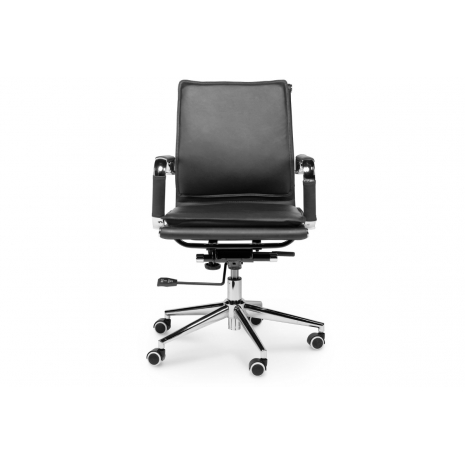 Кресло офисное / Харман LB / (black) хром / черная экокожа0