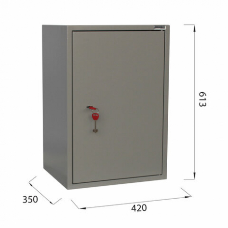Шкаф металлический для документов BRABIX "KBS-011Т", 613х420х350 мм, 15 кг, трейзер, сварной, 2911520