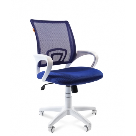 Офисное кресло Chairman    696    Россия    белый пластик TW-10/TW-05  синий0