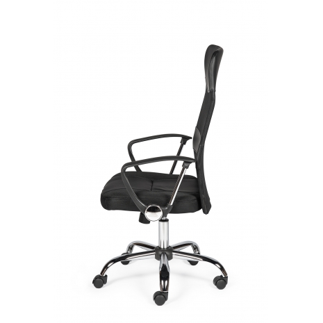 Кресло офисное / Директ / (black) черная экокожа + черная сетка1