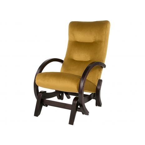 Кресло-качалка маятник Мэтисон ткань охра, каркас венге структура0
