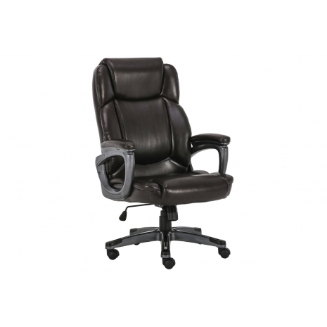 Кресло офисное BRABIX PREMIUM "Favorite EX-577", пружинный блок, рециклир. кожа, коричневое, 5319360