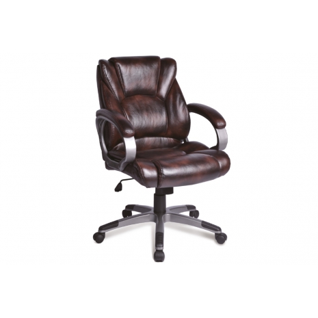 Кресло офисное BRABIX "Eldorado EX-504", экокожа, коричневое, 5308750