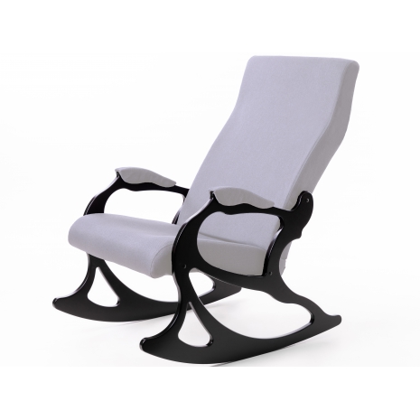 Кресло-качалка Санторини ткань серый, каркас венге0