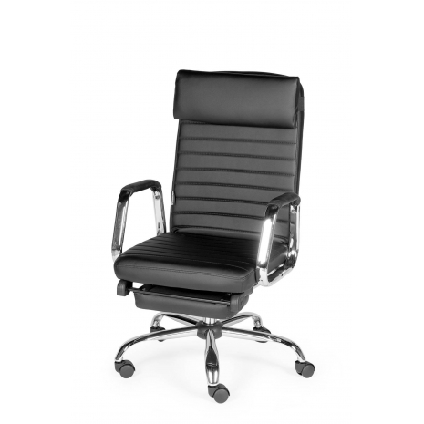 Кресло офисное / Орион / хром / черная экокожа0