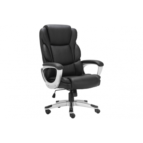 Кресло офисное BRABIX PREMIUM "Rest EX-555", пружинный блок, экокожа, черное, 5319380