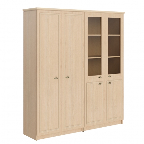 Шкаф высокий 2-х секционный гардероб с комбинированным RHC 180.6 Бук Тиара RAUT0