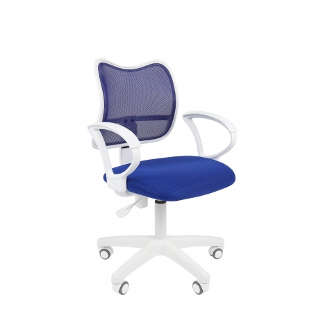 Офисное кресло Chairman   450 LT    Россия    белый пластик TW-10/TW-05  синий0
