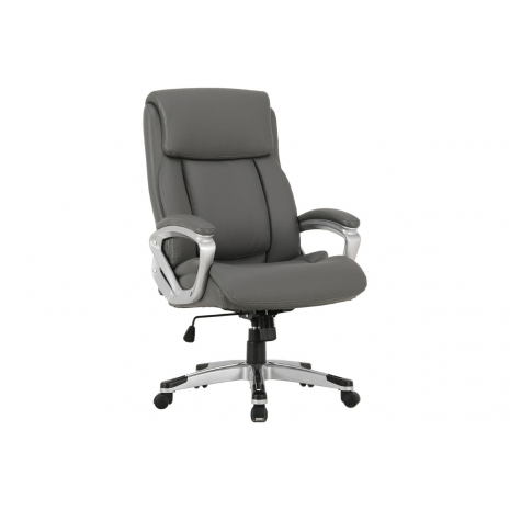 Кресло офисное BRABIX PREMIUM "Level EX-527", пружинный блок, рециклированная кожа, серое, 5319370