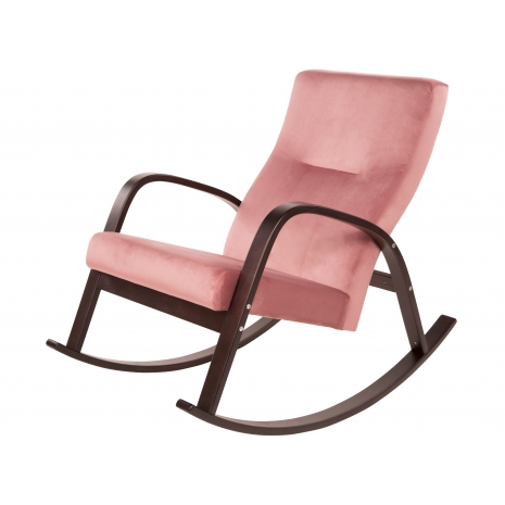 Кресло-качалка Ирса ткань пудровый, каркас венге структура0