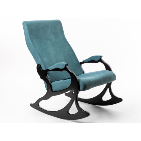 Кресло-качалка Санторини ткань изумруд, каркас венге0