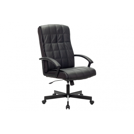 Кресло офисное BRABIX "Quadro EX-524", компактная упаковка, экокожа, черное, 5321040