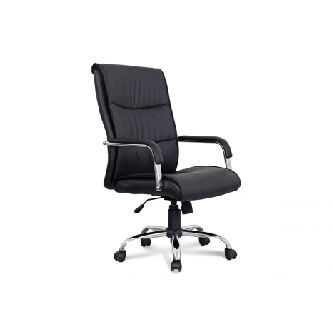 Кресло офисное BRABIX "Space EX-508", экокожа, хром, черное, 5308600