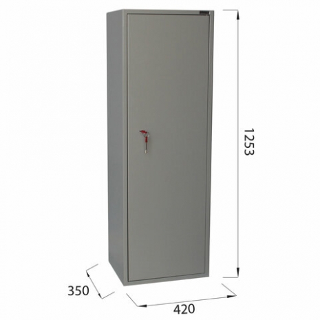Шкаф металлический для документов BRABIX "KBS-021Т", 1253х420х350 мм, 26 кг, трейзер, сварной, 2911540