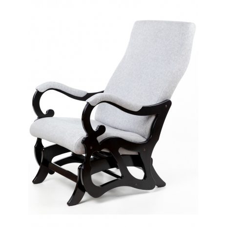 Кресло-маятник Венеция ткань серый, каркас венге0