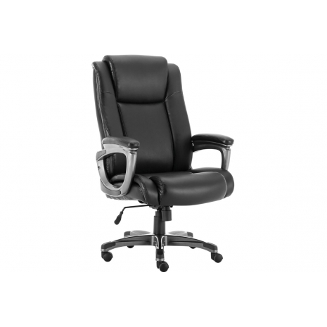 Кресло офисное BRABIX PREMIUM "Solid HD-005", НАГРУЗКА до 180 кг, рециклированная кожа, черное, 5319410