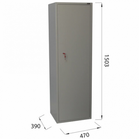 Шкаф металлический для документов BRABIX "KBS-031Т", 1503х470х390 мм, 35 кг, трейзер, сварной, 2911560